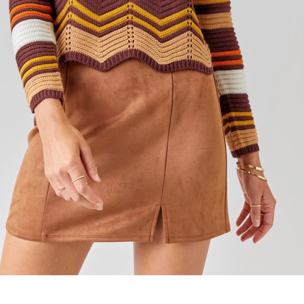 Faux leather skirt XL